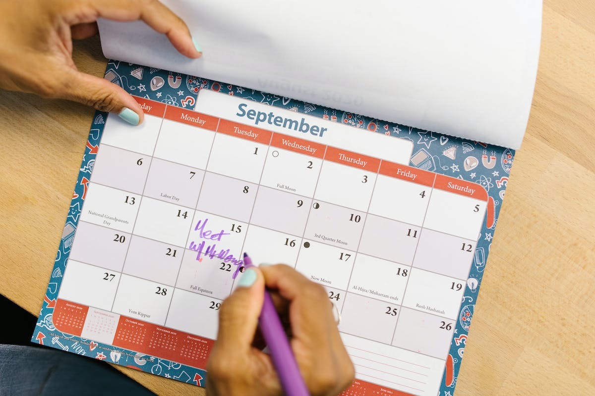 déménagement  calendrier