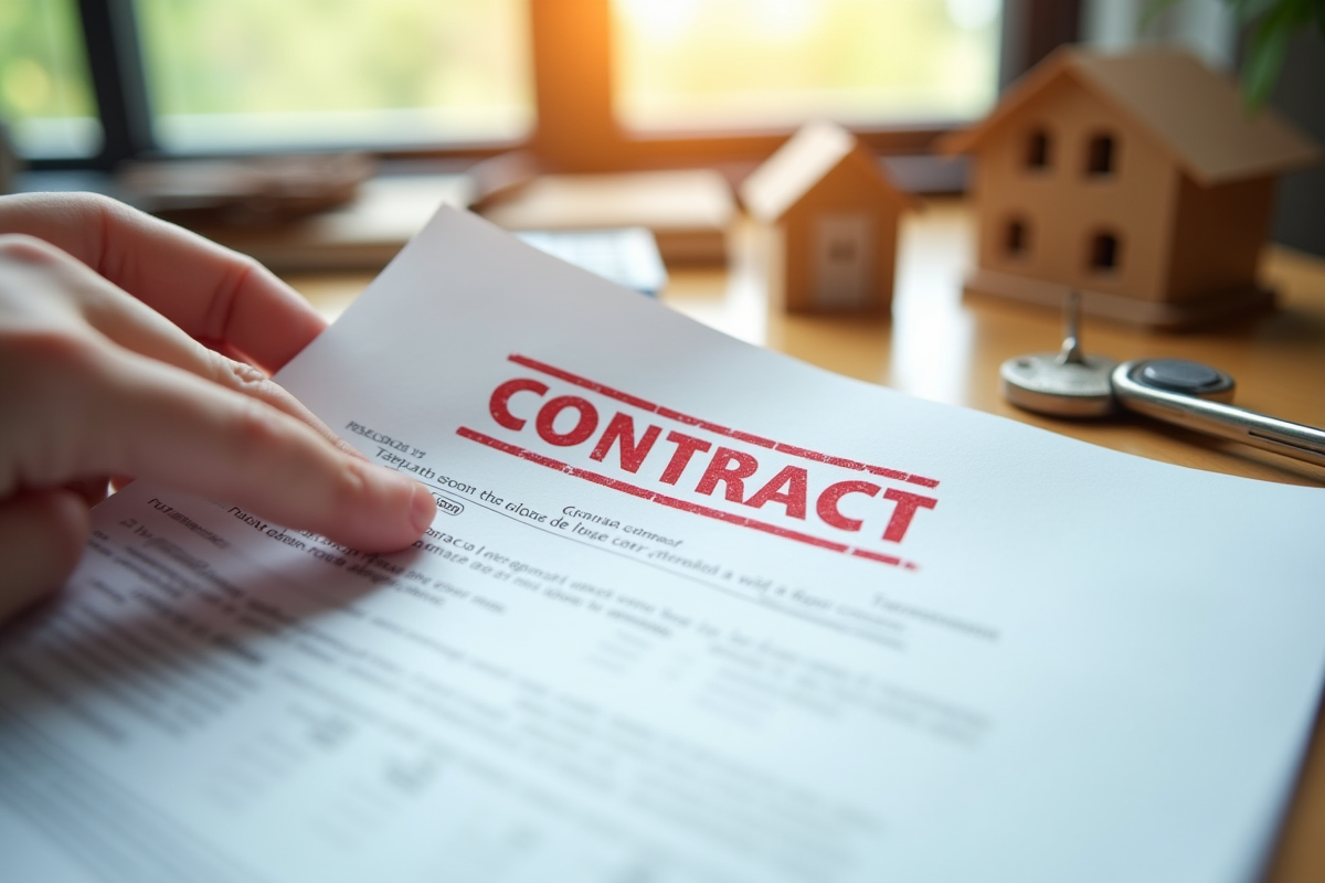 Main tenant tenant un contrat de location avec tampon void