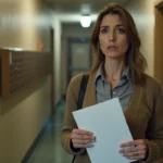 Femme d'âge moyen dans un couloir urbain modeste